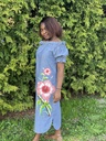 Robe coupée à la carrure avec peinture