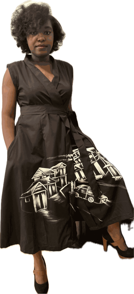 Robe porte feuille avec peinture