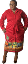 Robe avec boutonnage , peinture