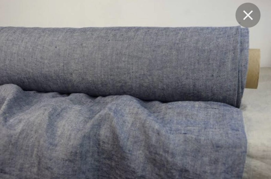 Tissu Karabela ( Chambray)/m 100% Cotton Yarn Dyed