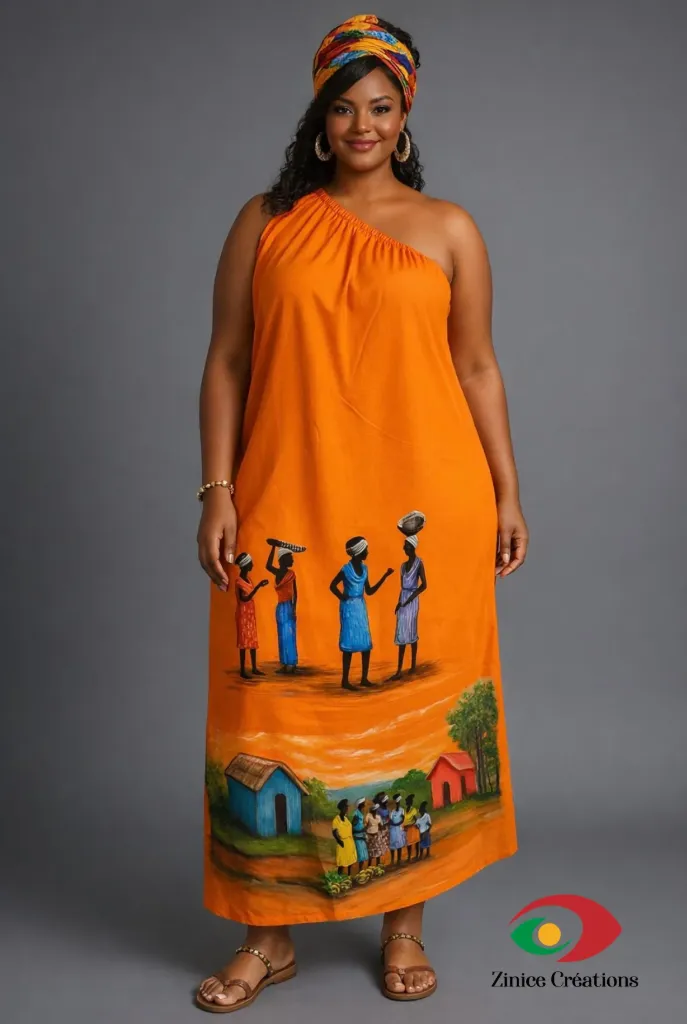 Robe avec une seule manche (Rose, LARGE)