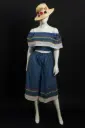 Enemble de jupe-culotte (Panta jupe) avec un haut à col bateau en karabela pour femme