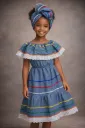 Karabela dress for children with headscarf