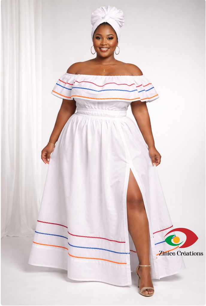 Robe en polycoton avec Rick rack