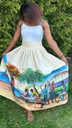 Hand-painted maxi skirt