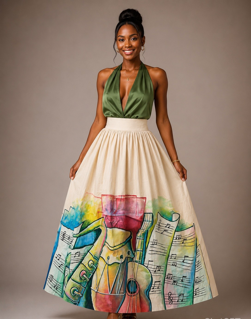 Maxi skirt (Karabela ( Chambray), M)