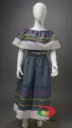 Skort set (skirt-pants) with boat-neck top for children