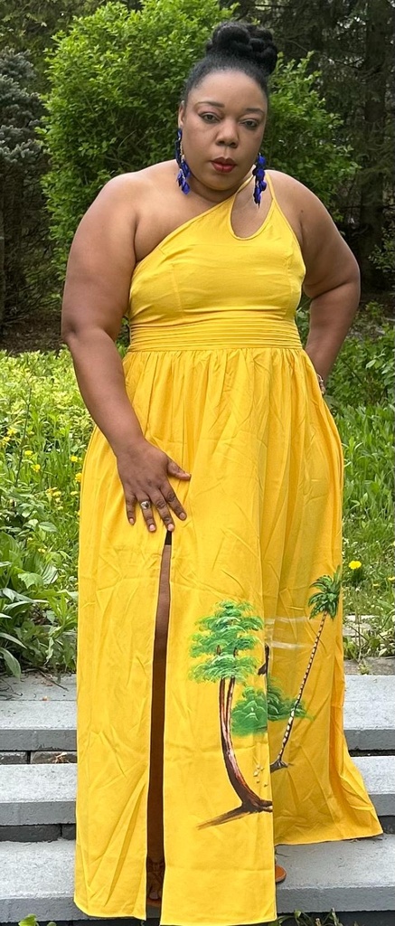 Robe Maxi avec peinture