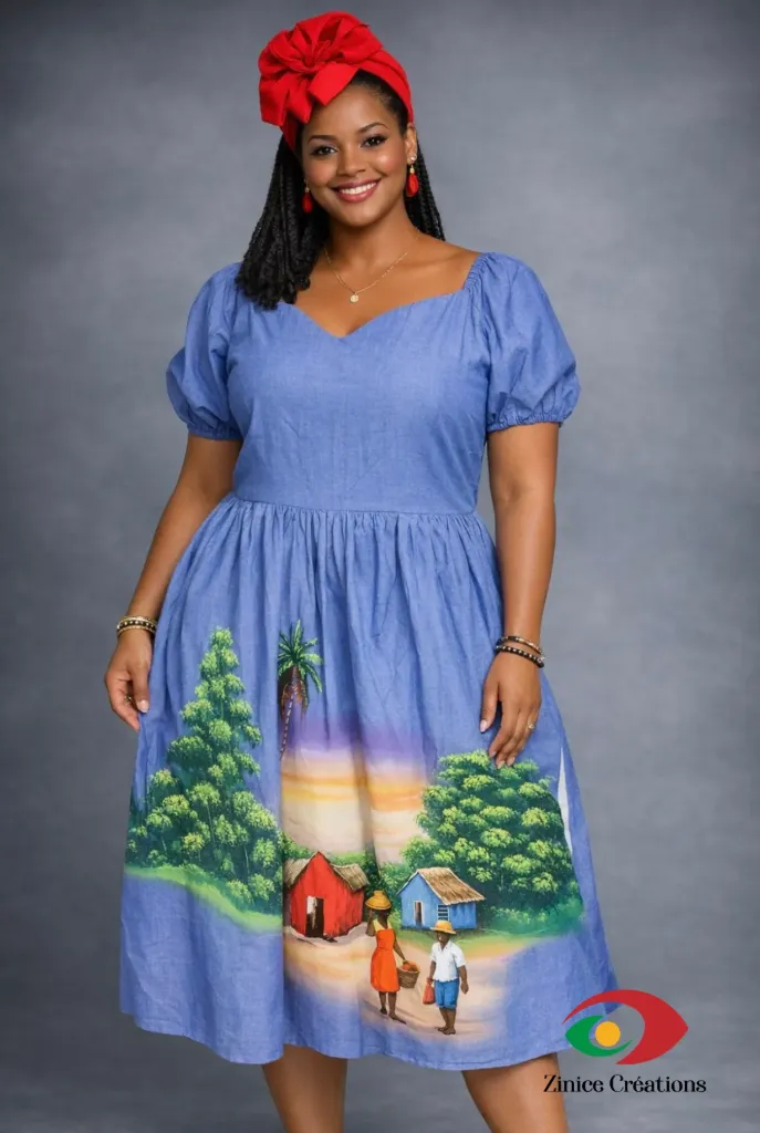 robe Karabela avec peinture à main (M)