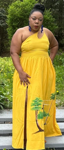 Robe Maxi avec peinture