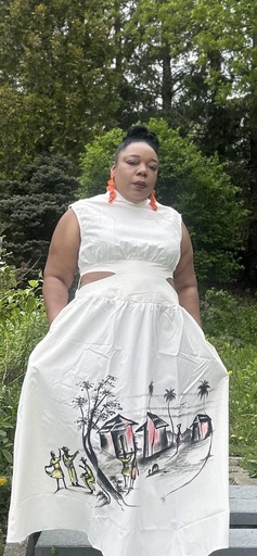 Robe Longue avec peinture
