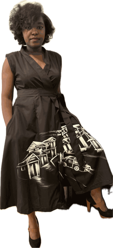 Robe porte feuille avec peinture